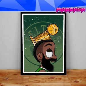 NBA Boston Celtics Jaylen Brown NBA Championship Poster Lil uzi Scott Pilgrim